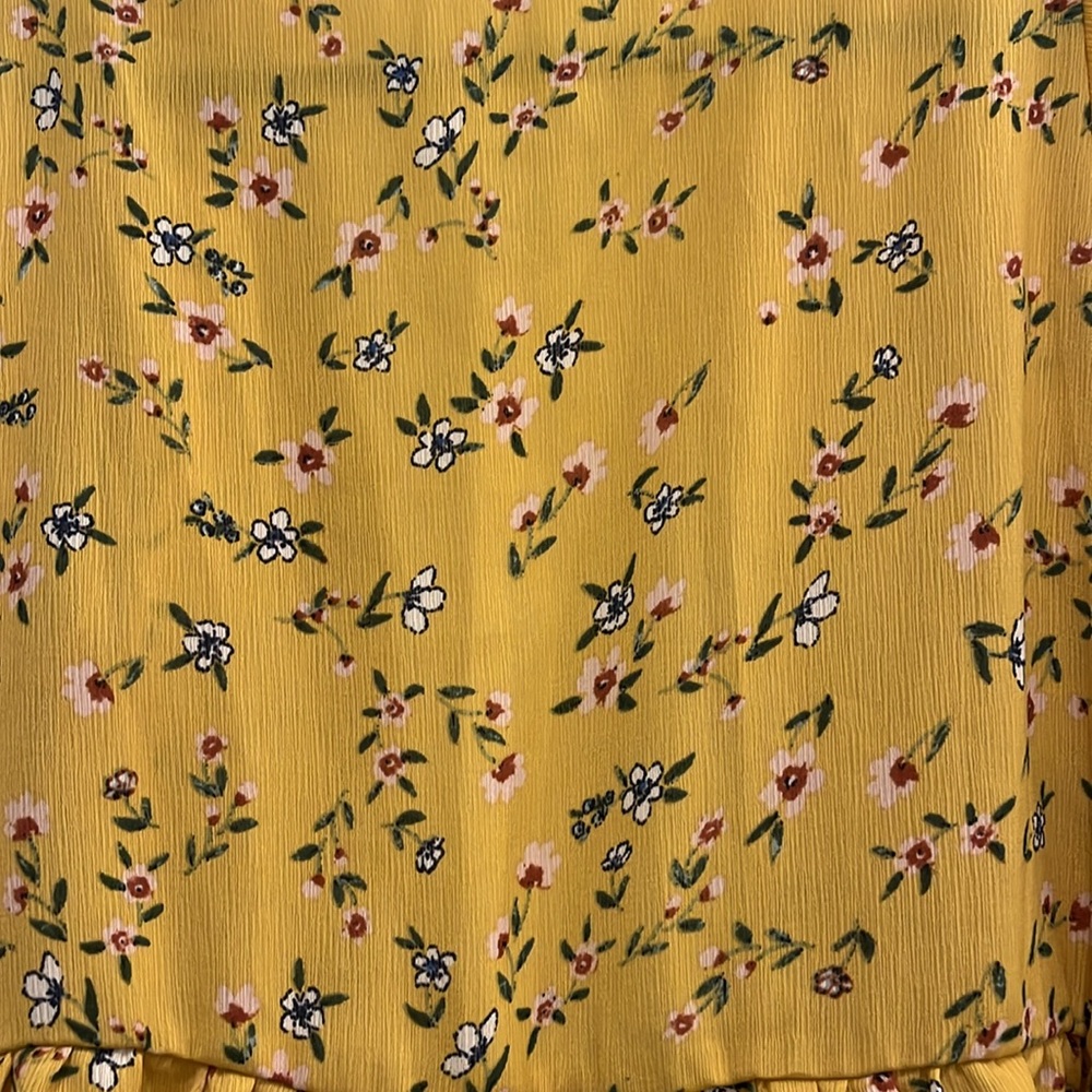Liberty Love Kimono Vibrant Yellow Floral Women’s size L - Picture 6 of 6